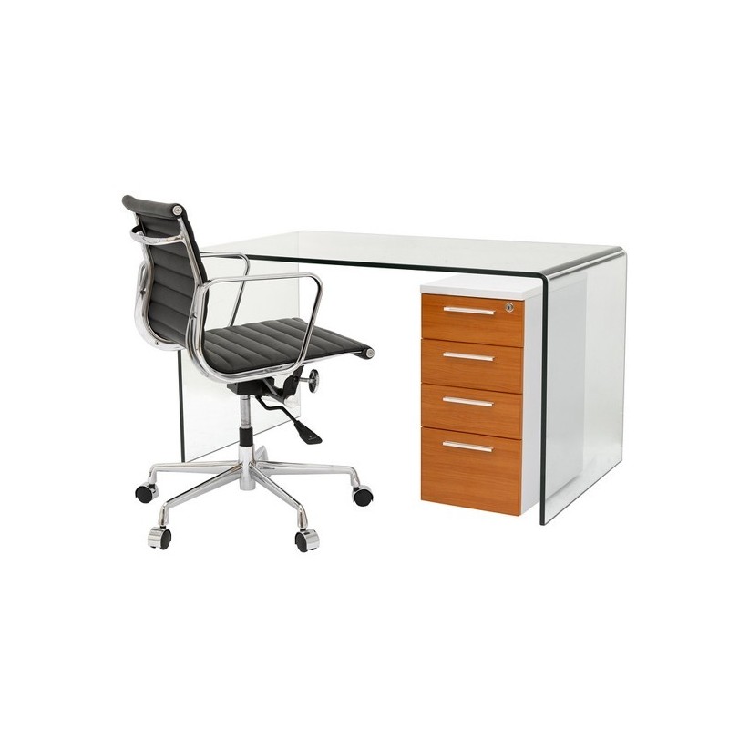 Mesa APOLO, cristal curvado transparente, 125 x...