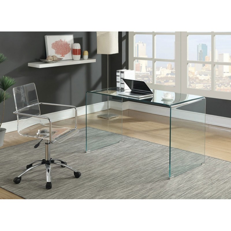 Mesa APOLO, cristal curvado transparente, 125 x...
