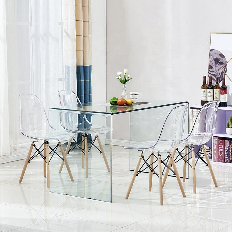 Mesa APOLO, cristal curvado transparente, 125 x...