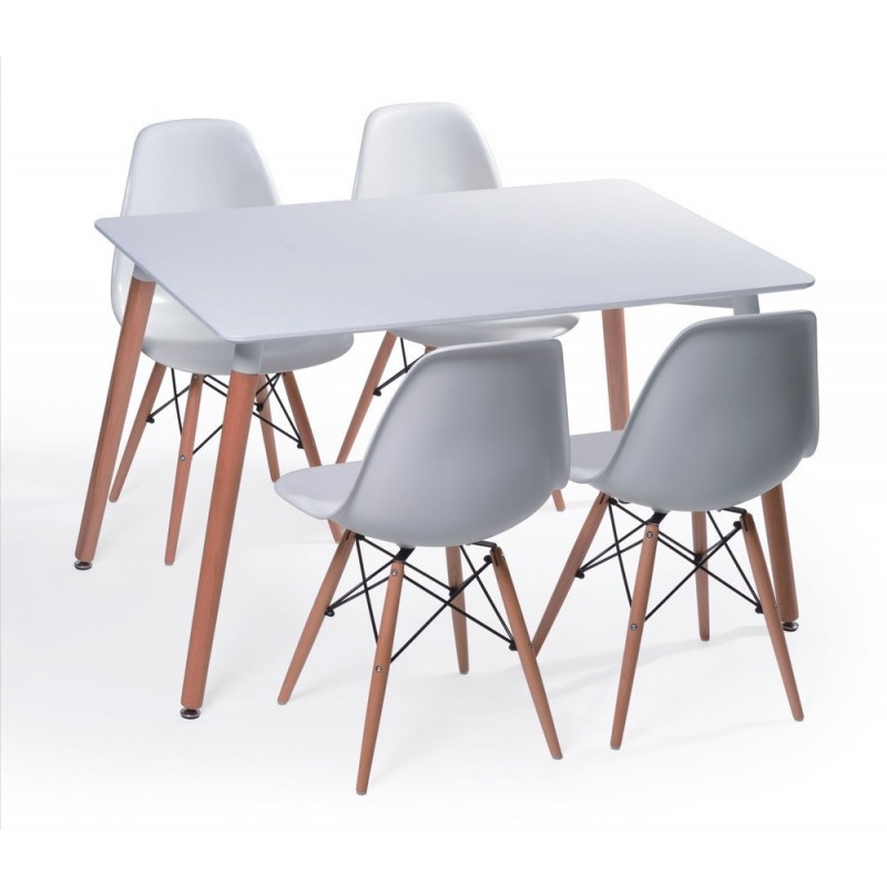 Mesa NURY, madera, tapa lacada blanca, 120 x 80...