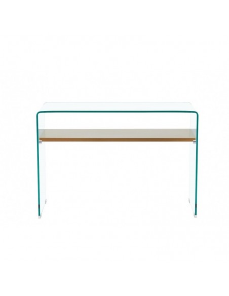 Consola POITIERS, estante, cristal,  110 x 40 cms