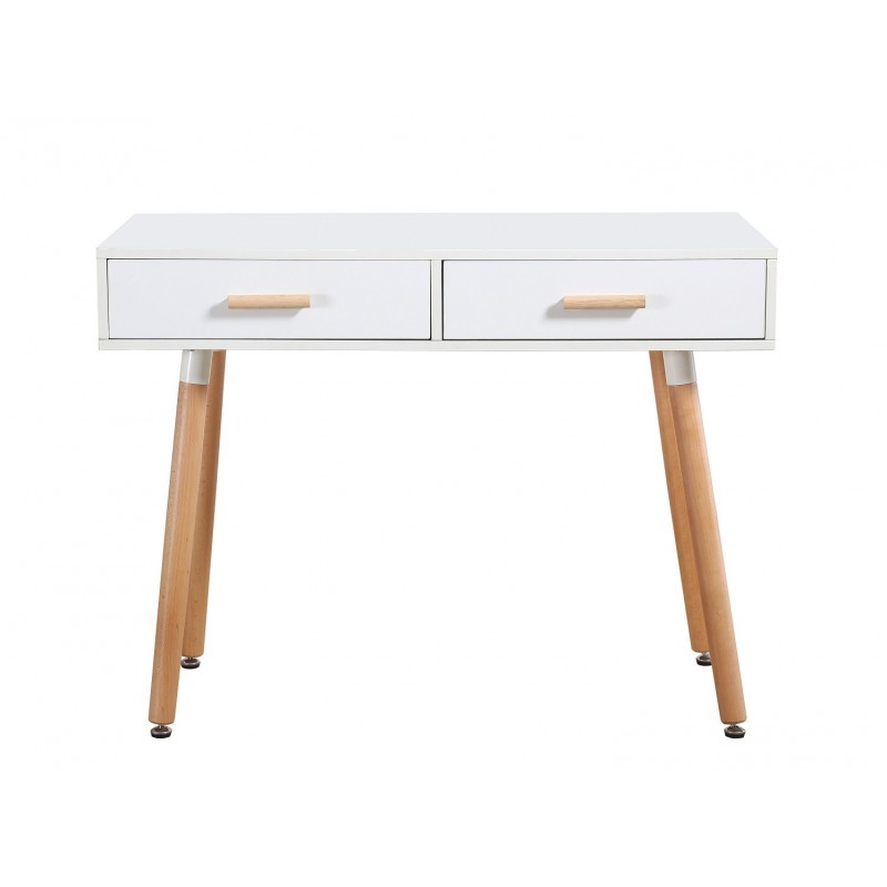 Mesa de estudio ZEUS, blanca, cajones blancos,...