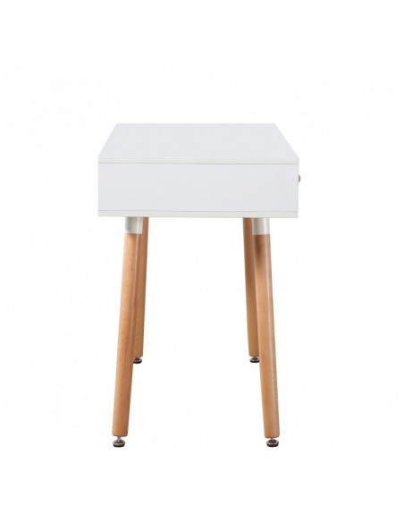 Mesa de estudio ZEUS, blanca, cajones blancos, 100 x 50 cms