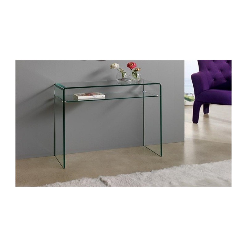 Consola CANADA (SU), cristal curvado, 100 x 33 cms