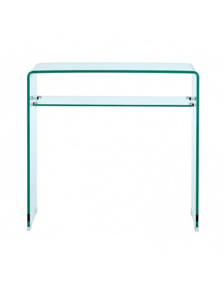 Consola CANADA (SU), cristal curvado, 80 x 33 cms