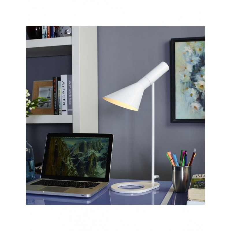 Lámpara JACOB, de mesa, blanca